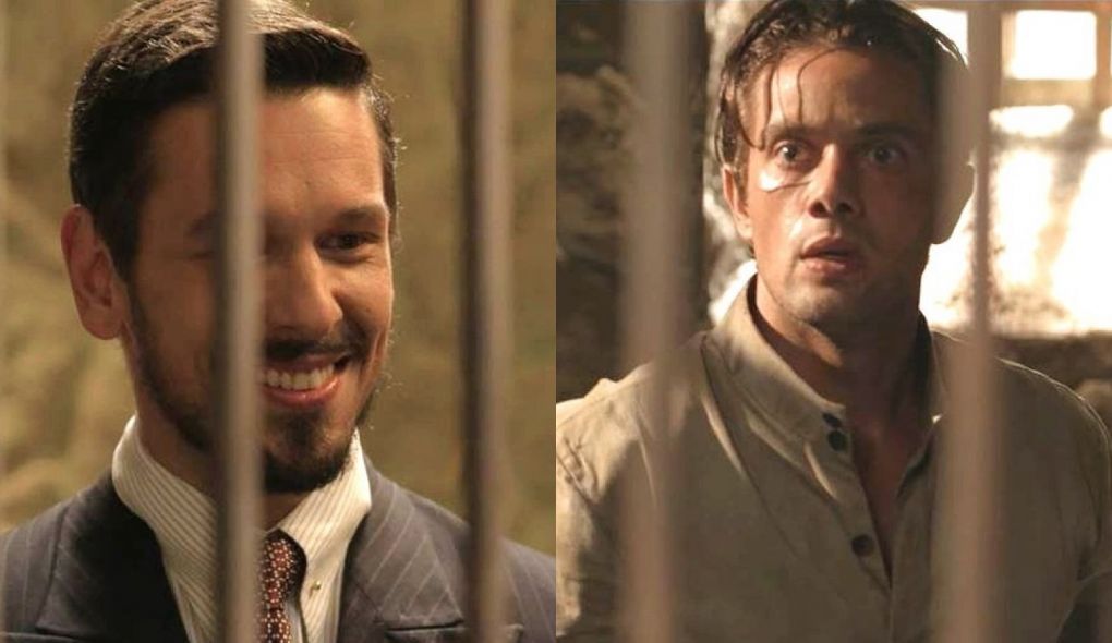 Gustavo Bruno e Danilo em cena da novela Espelho da Vida (Foto: Reprodução)