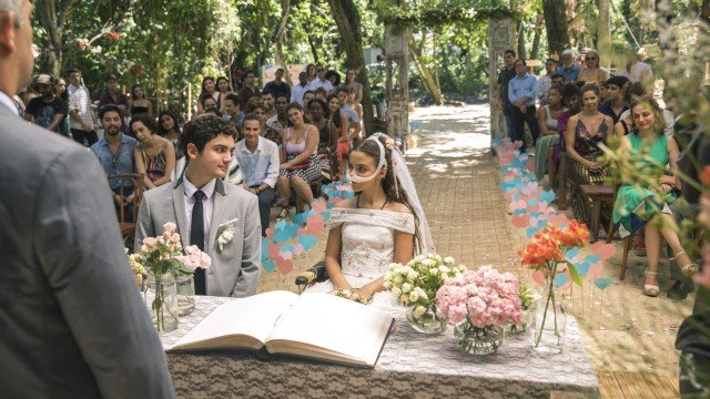 Amanda e Kavaco durante o casamento (Foto: Reprodução)