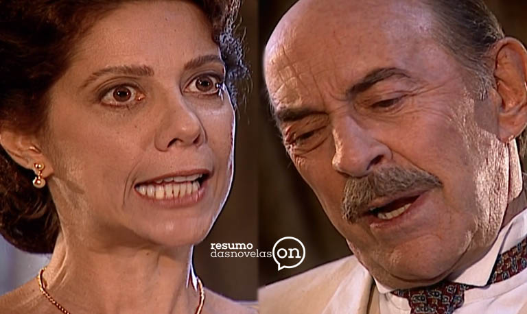 Janete coloca Francesco contra a parede em Terra Nostra, em reprise no Canal Viva (Foto: Montagem)