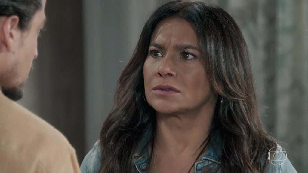 Janaína e Jerônimo em cena da novela Verão 90 (Foto: Reprodução)