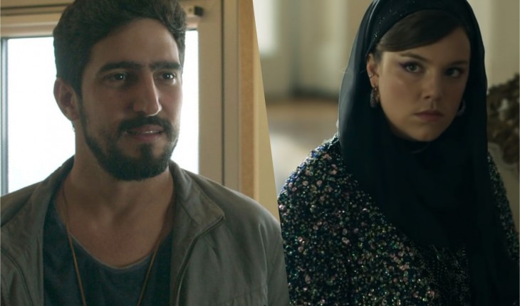 Jamil e Dalila em cena de Órfãos da Terra (Foto: Reprodução)