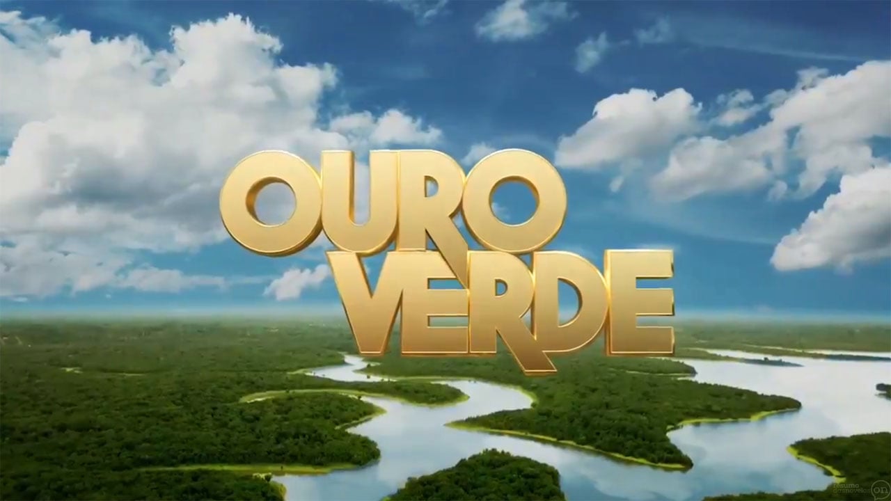 Logo novela ouro verde da band