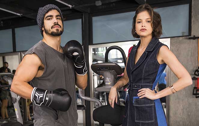 Rock ( Caio Castro ) e Josiane ( Agatha Moreira ) em A Dona do Pedaço (Foto: Divulgação)