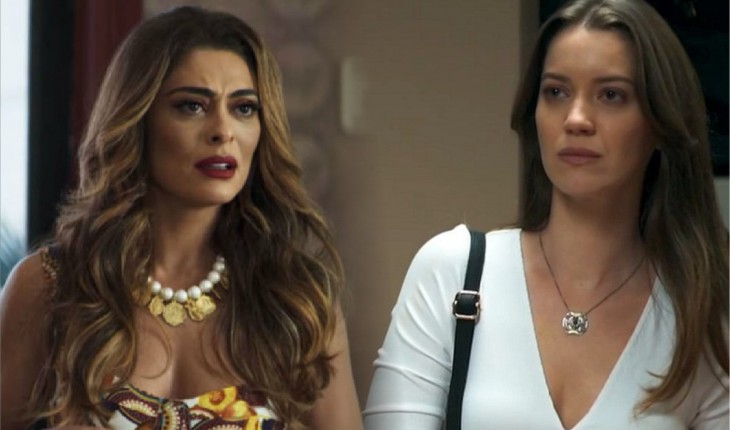 Maria da Paz e Fabiana em cena da novela A Dona do Pedaço (Foto: Montagem)