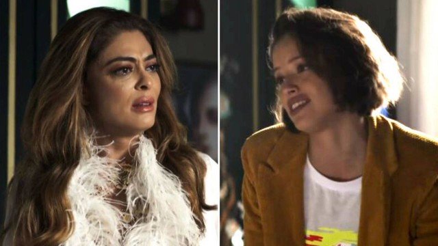 Maria da Paz e Josiane em cena da novela A Dona do Pedaço (Foto: Montagem)