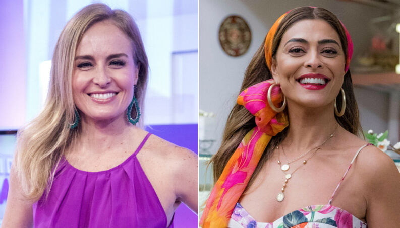 Angélica e Maria da Paz em cena da novela A Dona do Pedaço (Foto: Montagem)