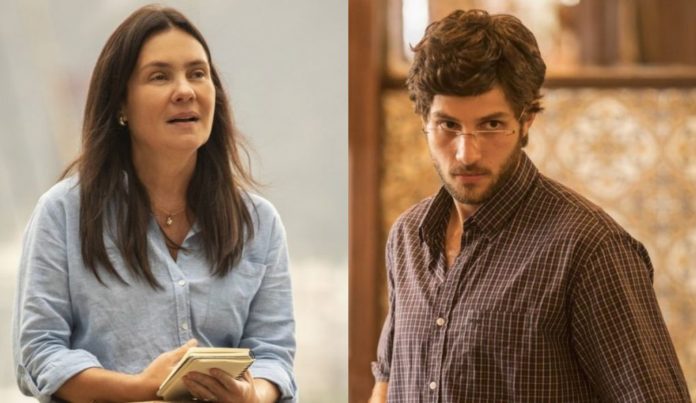 Chay Suede e Adriana Esteves são Danilo e Thelma em "Amor de mãe" Foto: Rede Globo/Divulgação