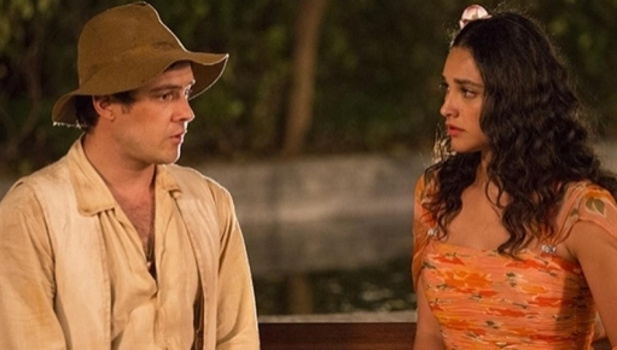 Candinho descobre que Ernesto pintou Filomena nua e confronta mocinha