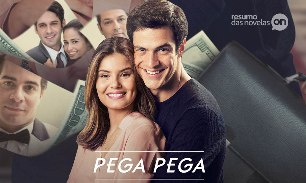 Capa do resumo da novela Pega Pega