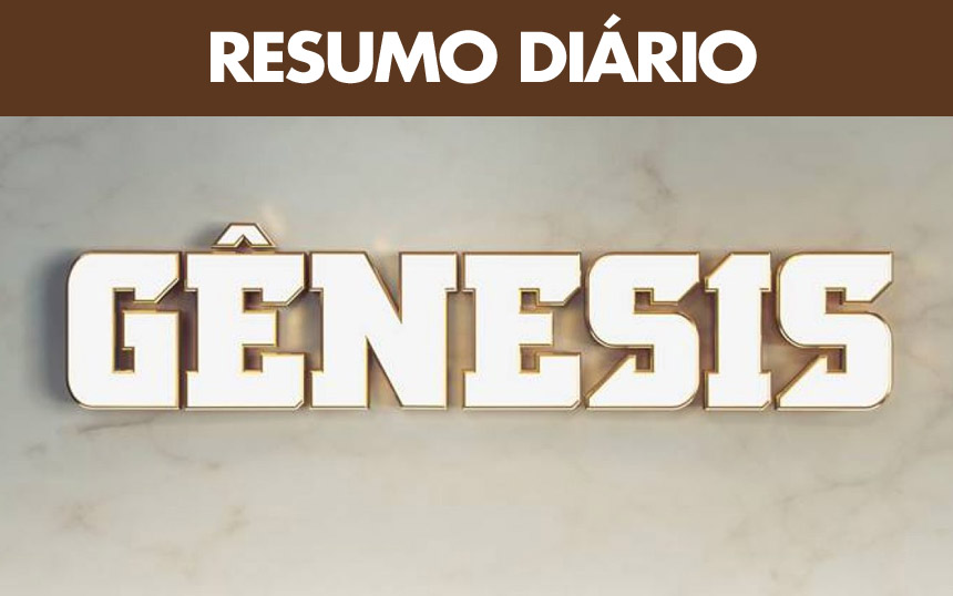 Capa do resumo do dia da novela Gênesis