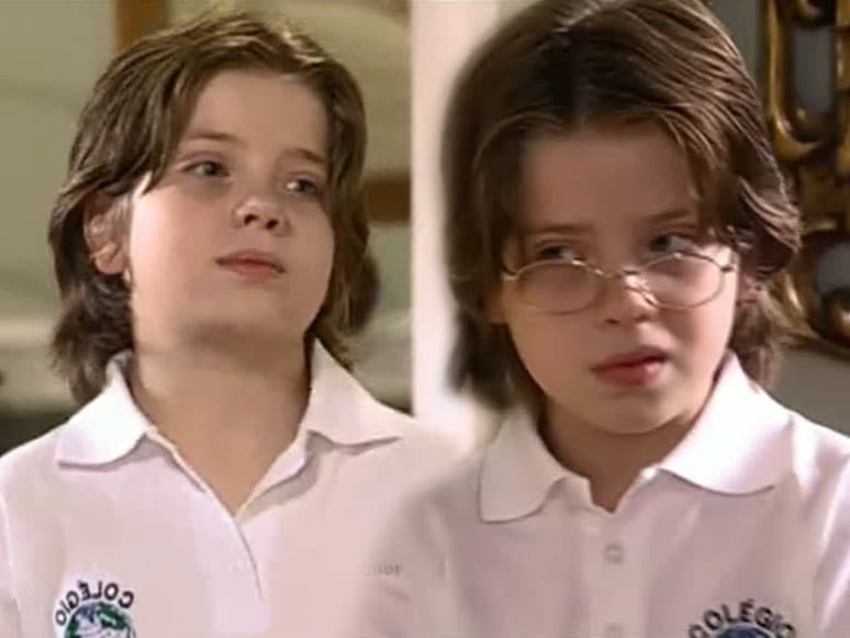 Ricardo e Dudu na novela Prova de Amor