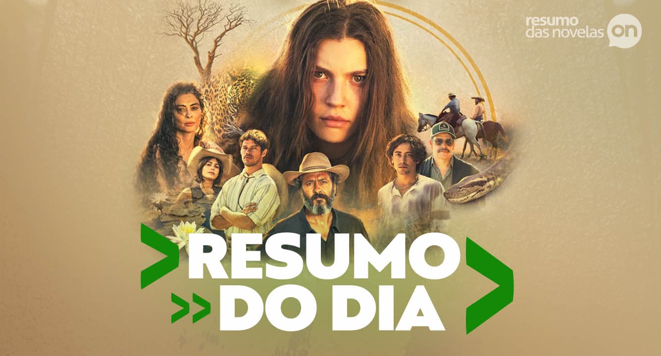 Capa do resumo do dia da novela Pantanal