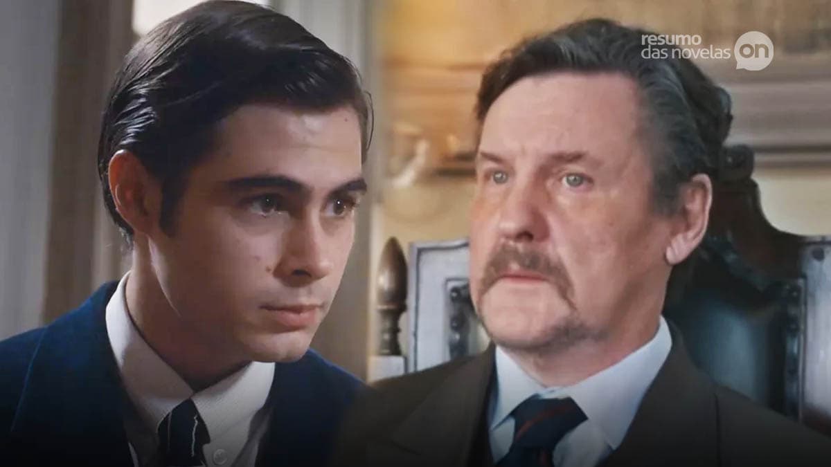 Davi e Matias em cena da novela Além da Ilusão