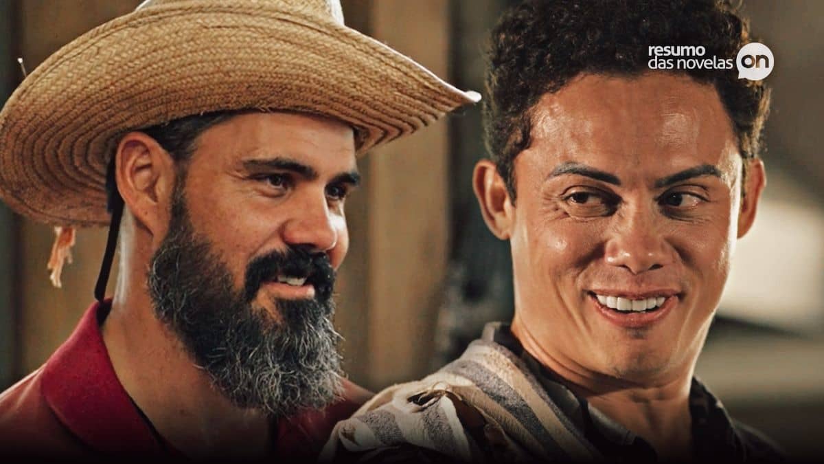 Alcides e Zaquieu em Pantanal, novela das nove da Globo