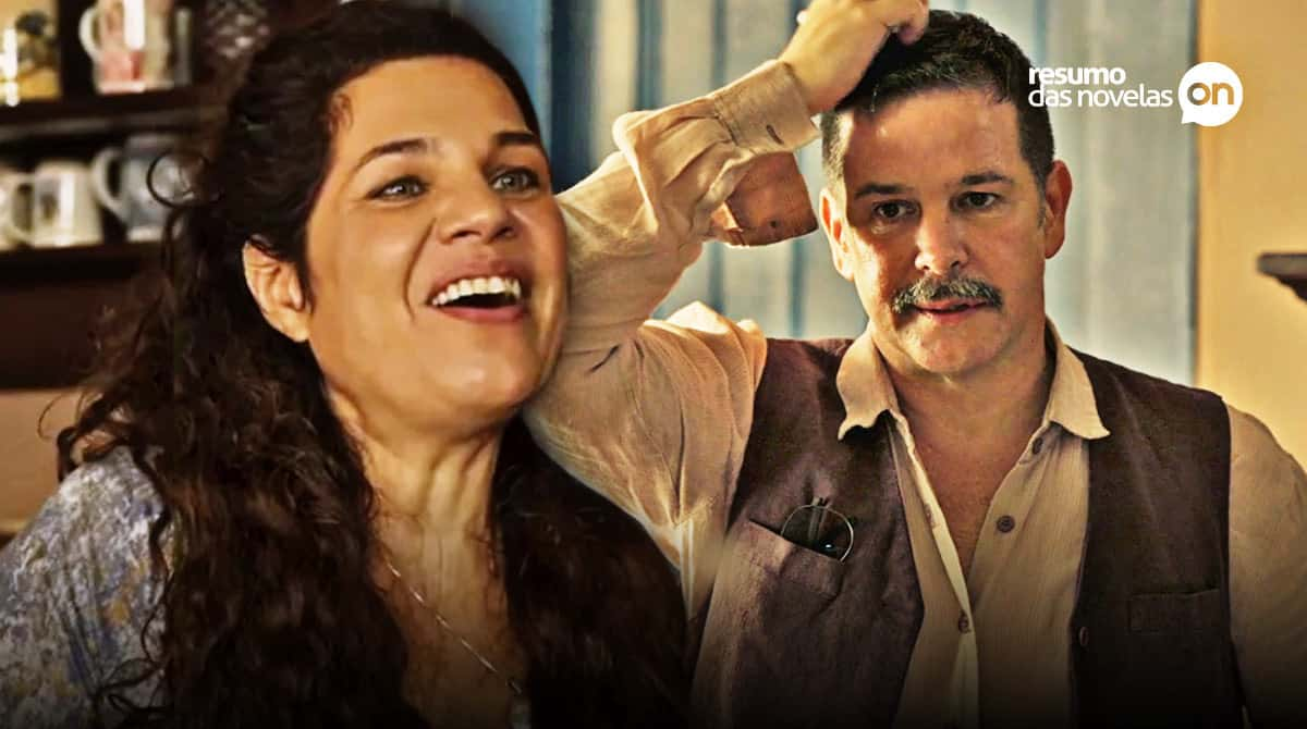 Maria Bruaca e Tenório em cena da novela Pantanal