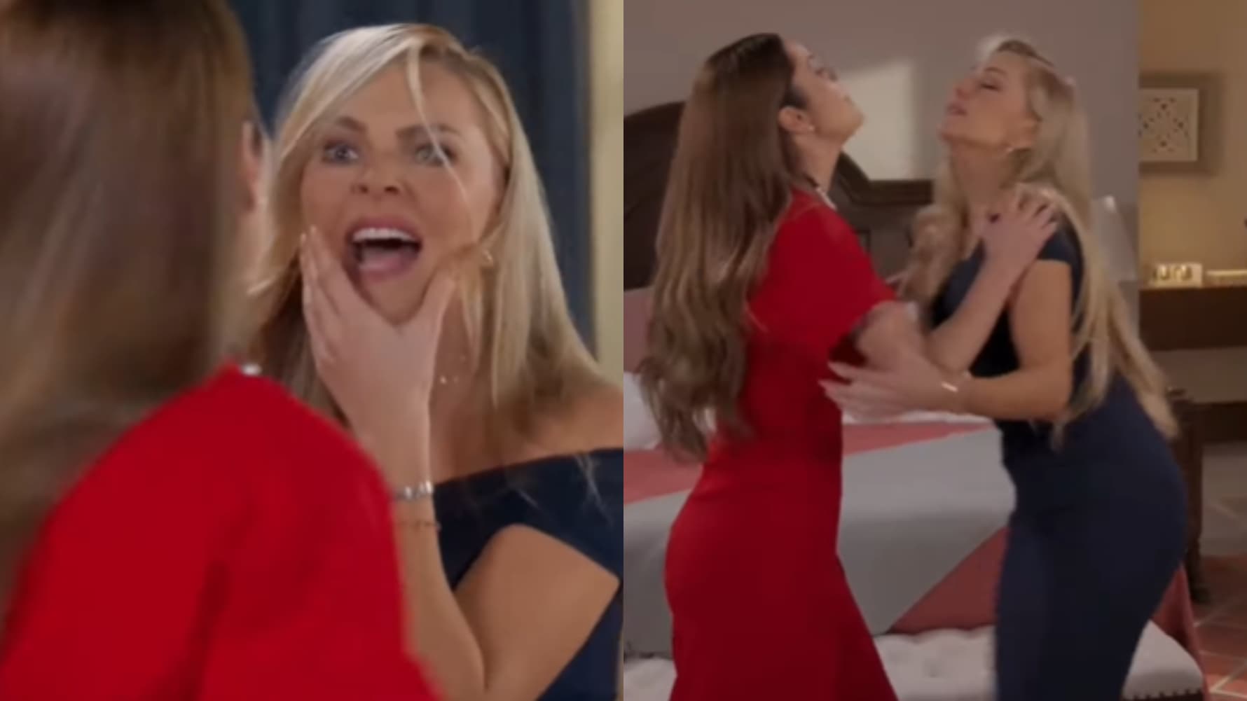 Letícia encontra brinco de Júlia na mesa de Otávio, descobre que são amantes e expulsa a “amiga” a tapas: “saia daqui!”