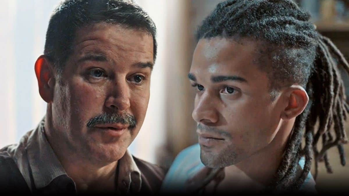 Marcelo e Tenório em cenas da novela Pantanal