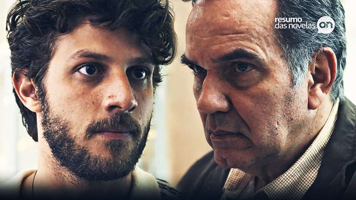 Ari e Guerra frente a frente na novela Travessia