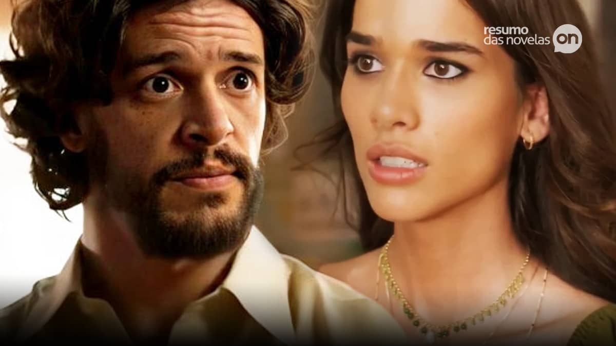 Maruan e Labibe em cenas da novela Mar do Sertão