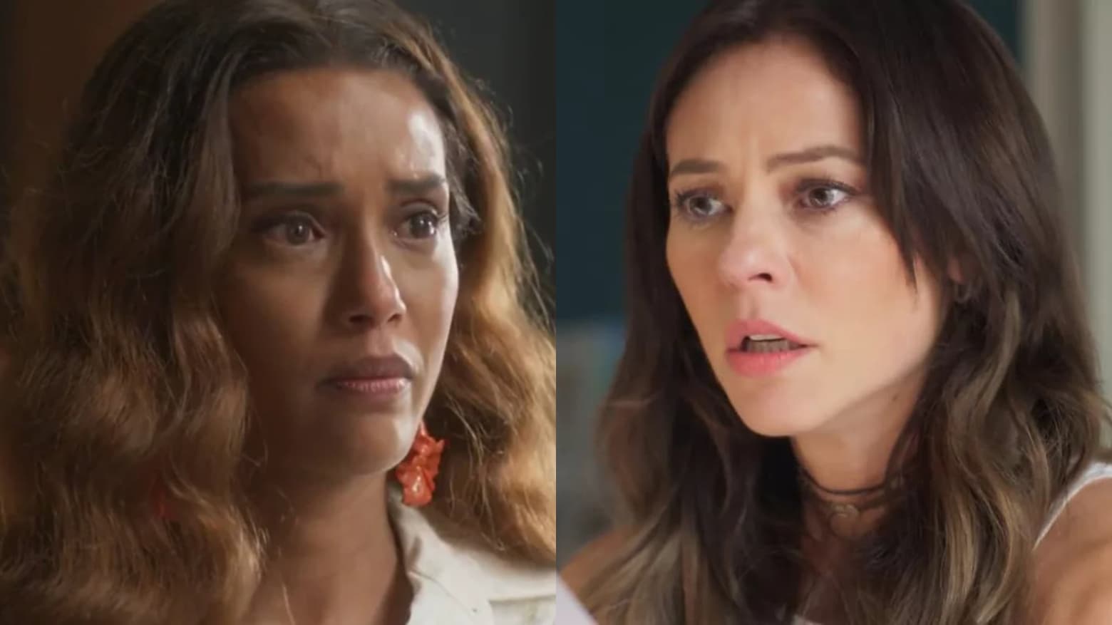 Pat esquece óculos na casa de Jonathan, volta para pega-lo e fica pasma ao entrar no lugar e flagrar Clarice viva: “O que significa isso?”