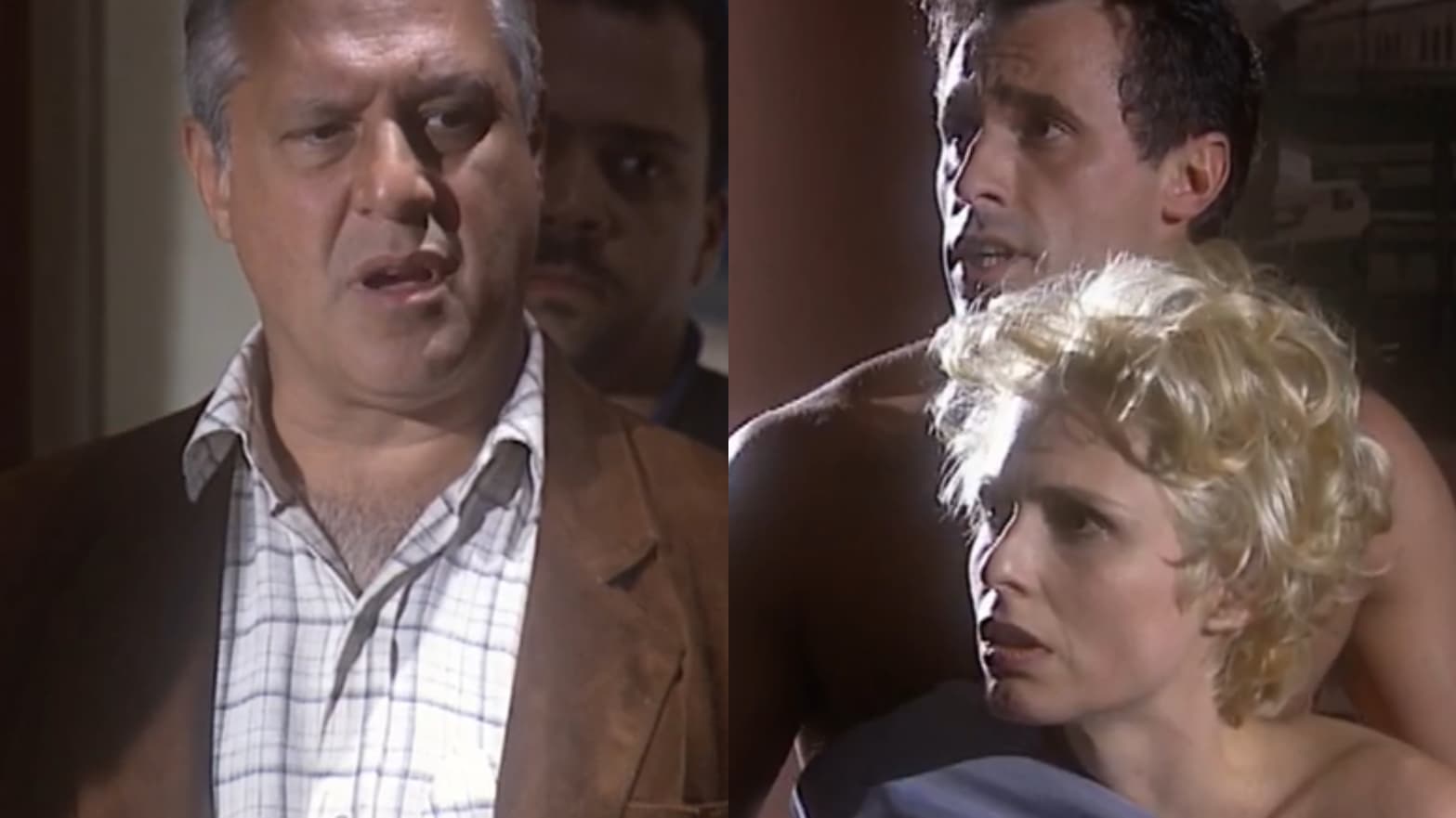 Com ajuda de um investigador, Mezenga flagra Léia na cama com outro homem e descobre quem é o amante: “me botou chifre”