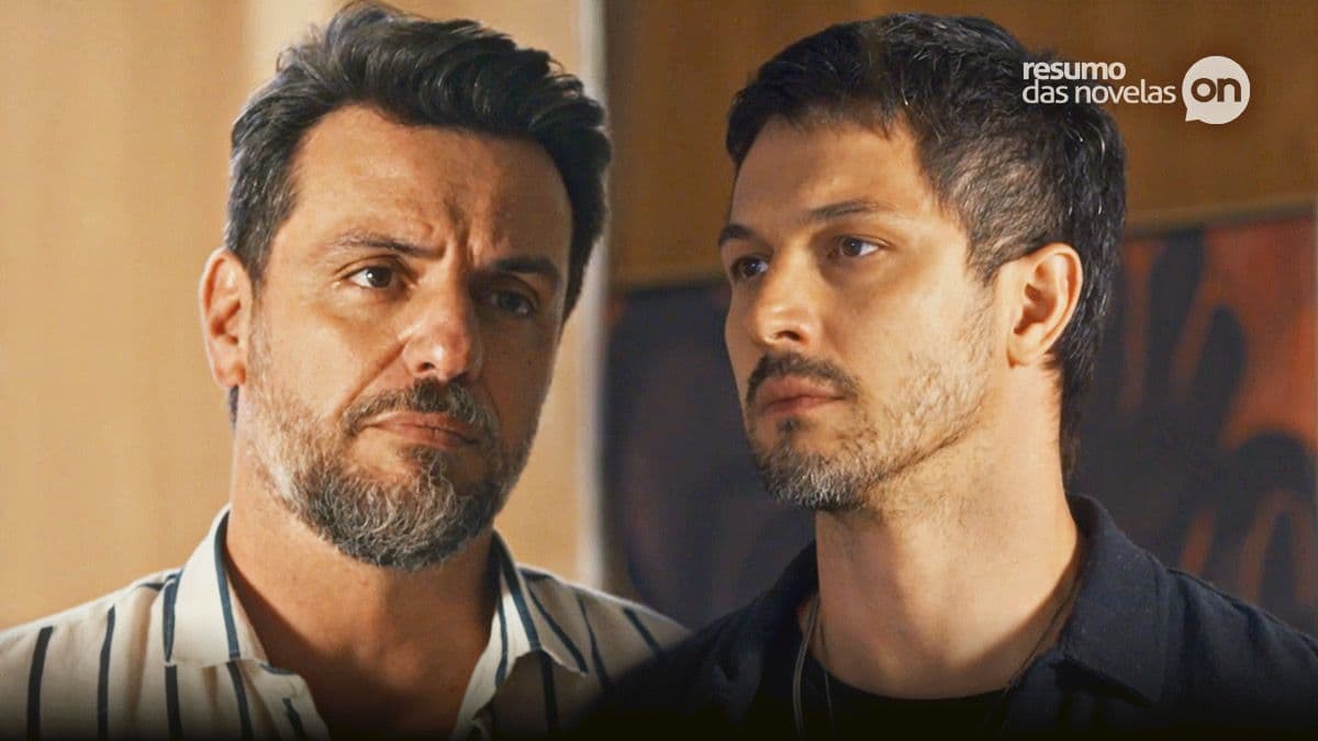 Moretti e Oto em cena da novela Travessia