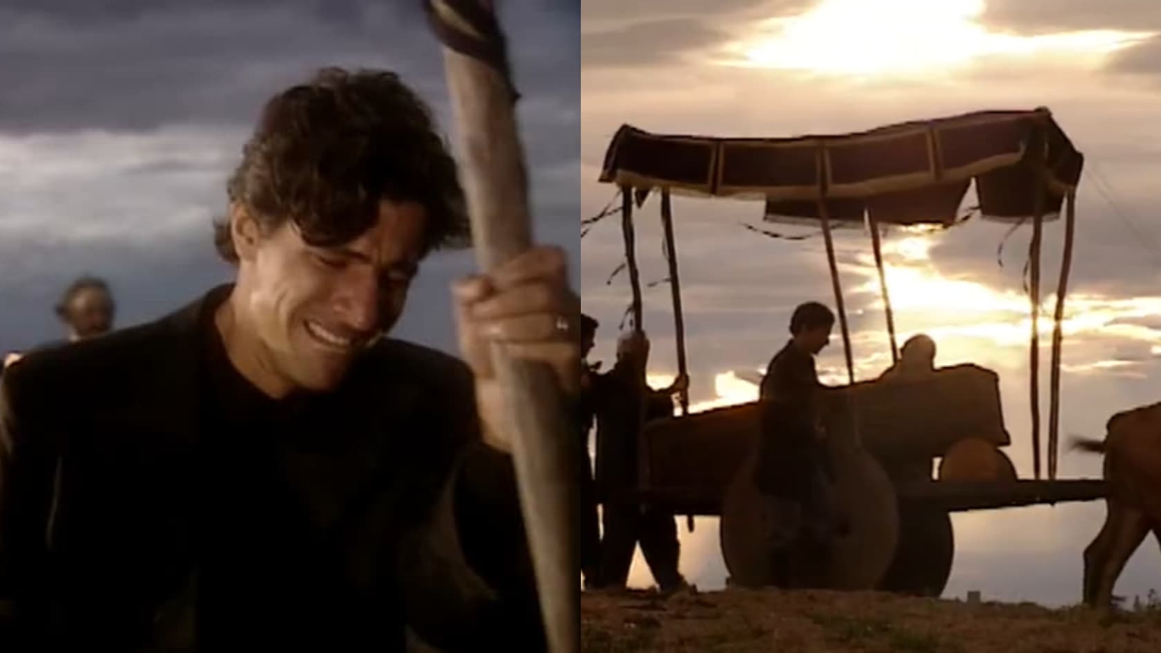 Caixão de Mezenga é levado por bois, Enrico faz promessa diante do túmulo de seu pai e fala o que ninguém sabia: “Nunca mais”