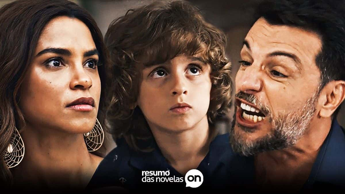 Brisa, Tonho e Moretti em Travessia, novela das 21h da Globo