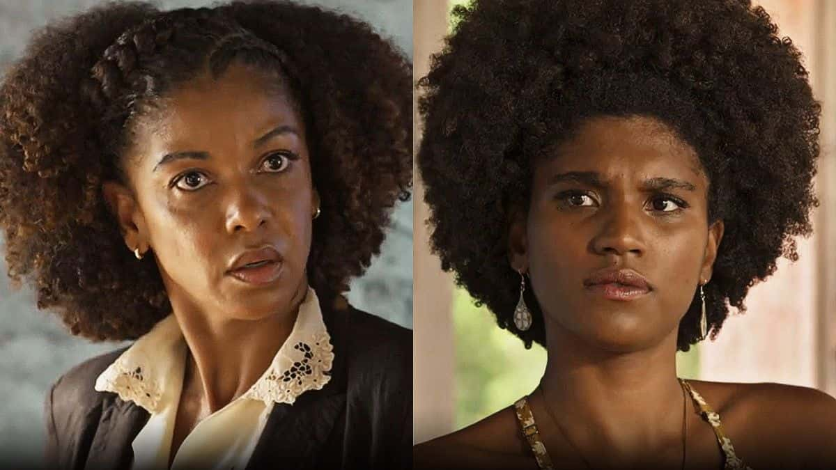 Pastora Dagmar, à direita; Lorena, à esquerda, na novela Mar do Sertão