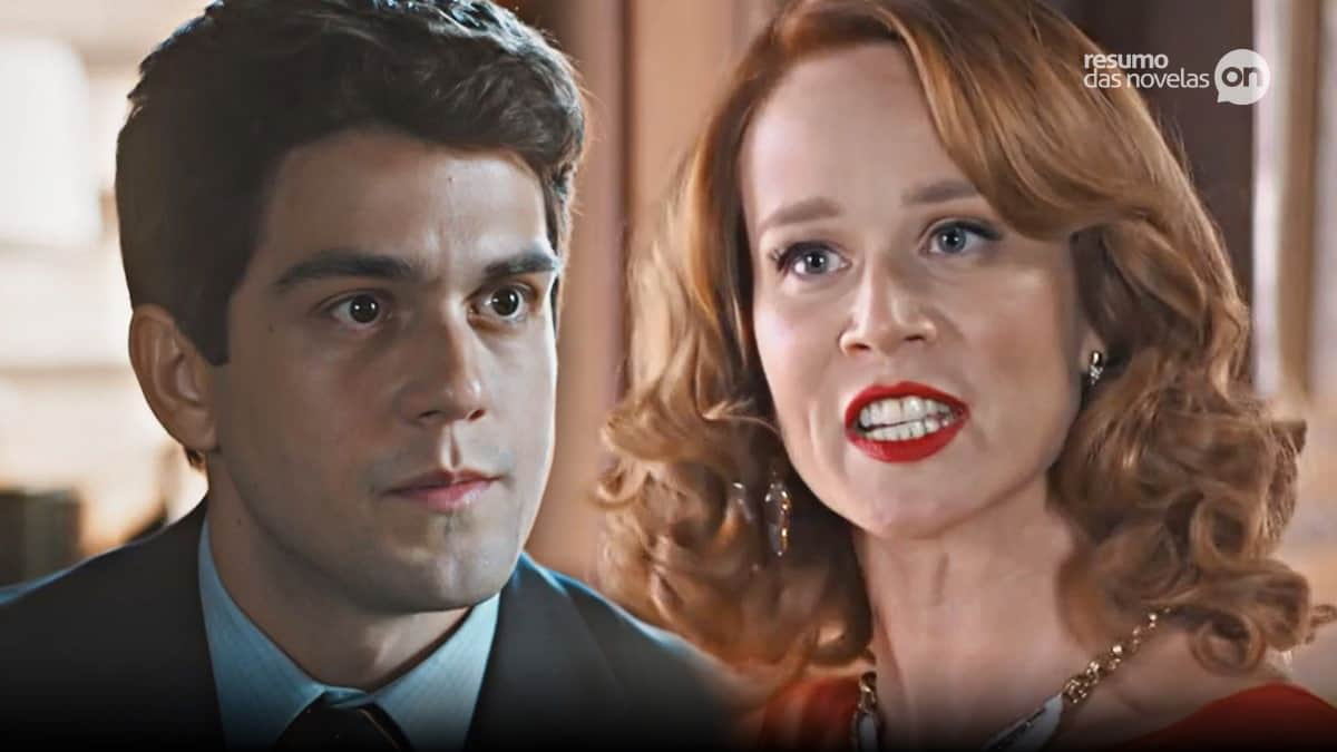 Júlio enfrentando Gilda na novela Amor Perfeito