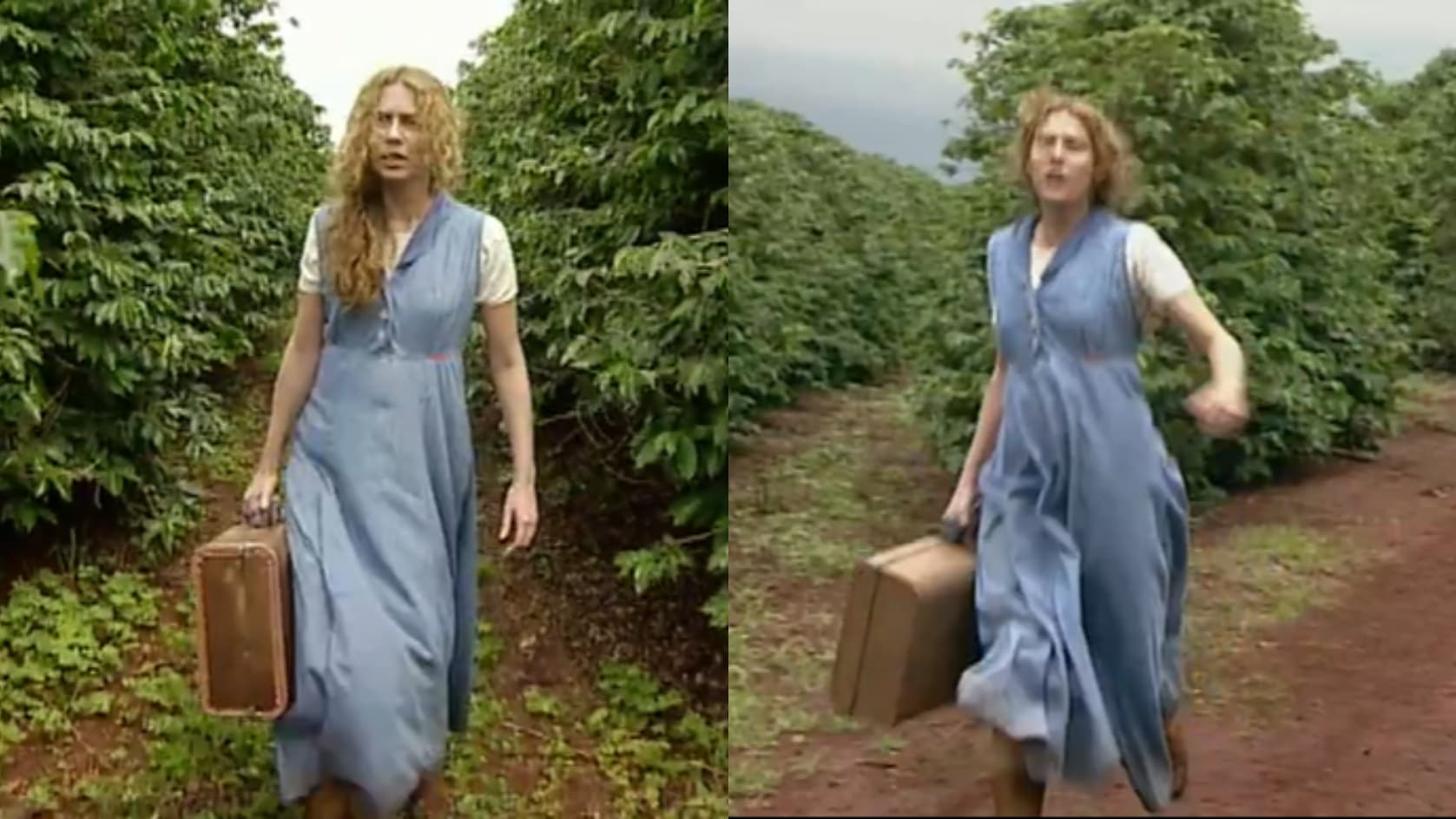 Grávida, Luana rejeita que seu filho seja um Mezenga e Berdinazzi, decide tê-lo longe do ódio deles e vai morar no mato como indigente: “bem longe daqui”