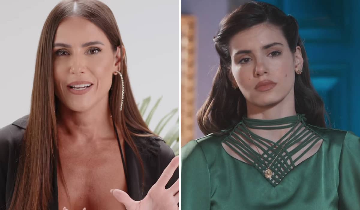 Deborah Secco, à esquerda, e Camila Queiroz, à direita 