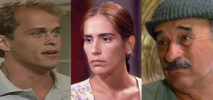 Marcos, Ruth e Floriano em Mulheres de Areia. (Foto: reprodução)