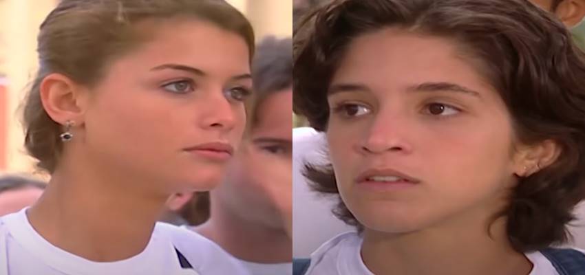 Clara e Paulinha em cena da novela Mulheres Apaixonadas. (Foto: reprodução)