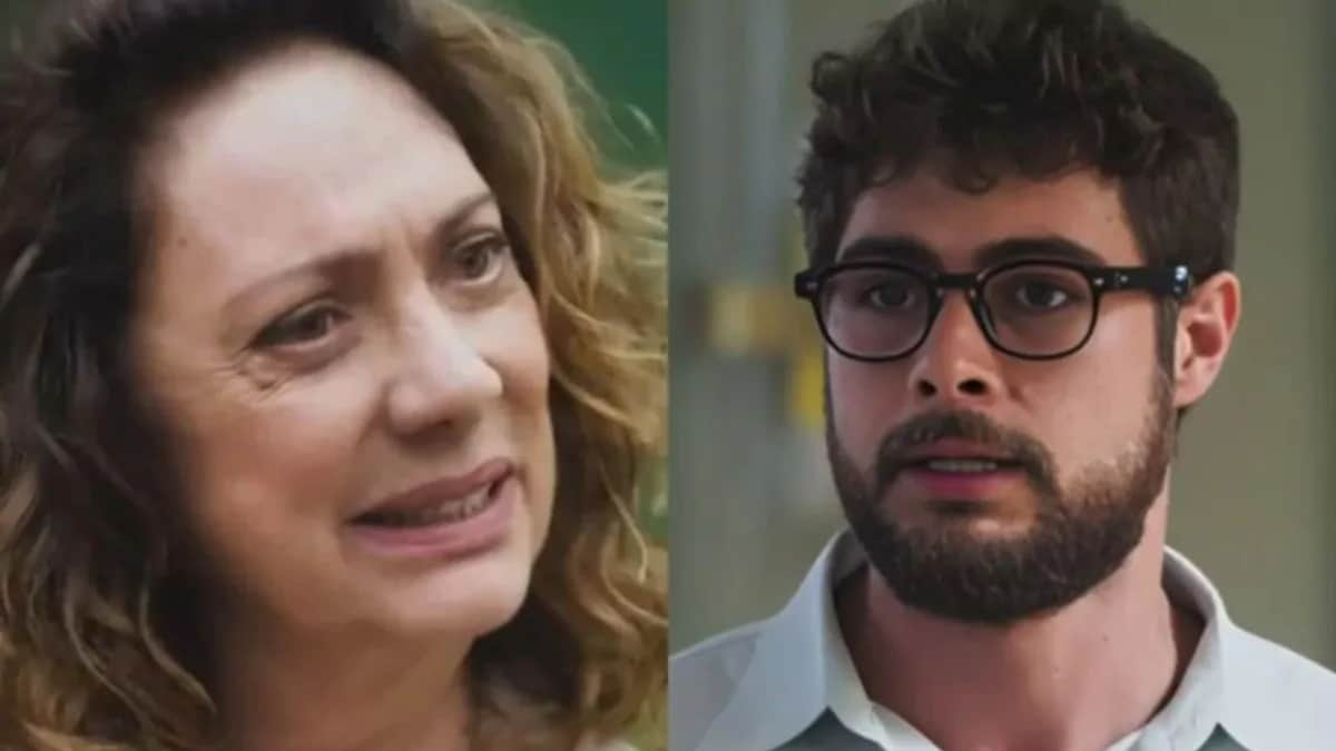 Agatha (à esquerda) e Hélio (à direita) em Terra e Paixão.