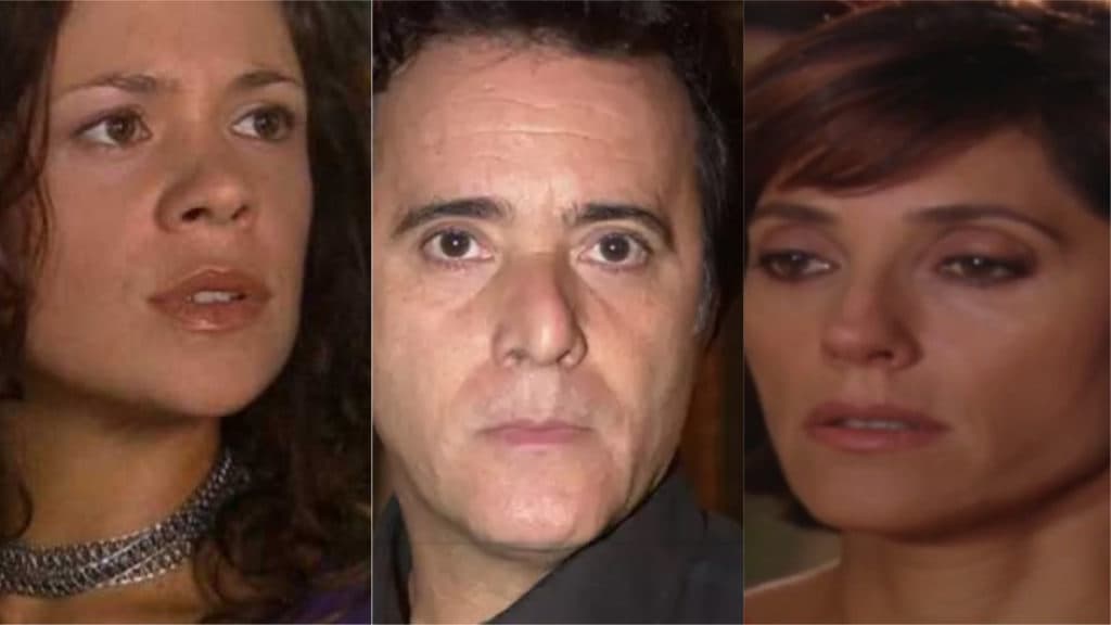 Fernanda, Téo e Helena em Mulheres Apaixonadas (Foto: Reprodução/Montagem)