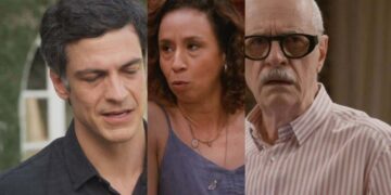 Jonas, Adriana e Sérgio em Elas por Elas. (Foto: reprodução)
