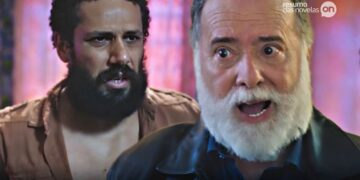 Ramiro (à esquerda) e Antônio bravo (à direita) em Terra e Paixão.