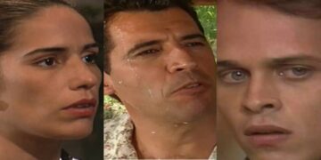 Ruth, Wanderlei e Marcos em Mulheres de Areia. (Foto: reprodução)