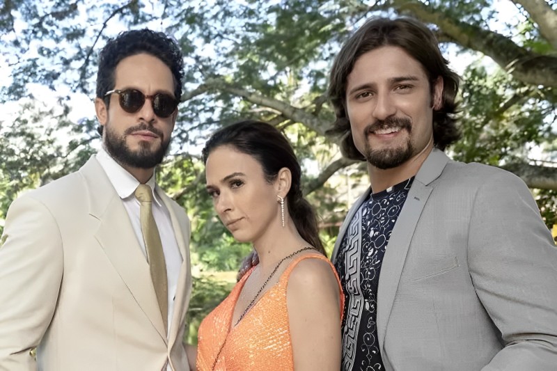 Luigi, Anely e Natercinho em Terra e Paixão. (Foto: reprodução)