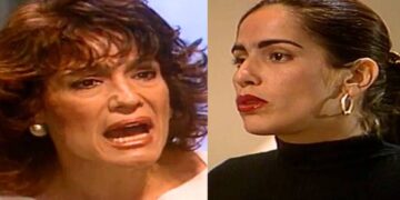 Clarita e Raquel em Mulheres de Areia. (Foto: reprodução)