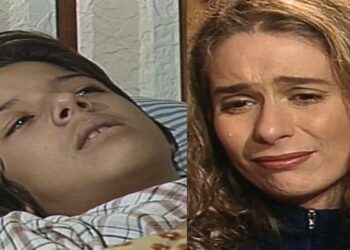 Em momento doloroso, Reginho nada em águas poluídas liberadas por Virgílio, não resiste a febre intensa e morre nos braços de Tônia