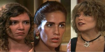 Arlete, Raquel e Malu em Mulheres de Areia. (Foto: reprodução)