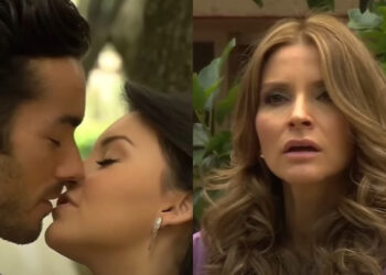 Paloma vê Teresa e Mariano aos beijos e acredita que Arthur está sendo traído