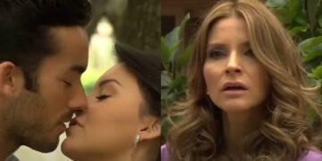 Paloma vê Teresa e Mariano aos beijos e acredita que Arthur está sendo traído