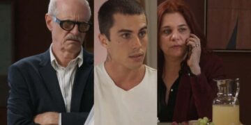 Sérgio, Marcos e Helena em Elas por Elas. (Foto: reprodução)