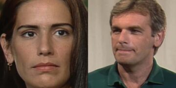 Raquel e César em Mulheres de Areia. (Foto: reprodução)