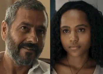 Zé Inocêncio (à esquerda) e Maria Santa (à direita) em Renascer.