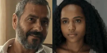 Zé Inocêncio (à esquerda) e Maria Santa (à direita) em Renascer.