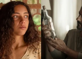 Em cena assustadora, Joana acha o cramulhão, quebra a garrafa no chão e Zé Inocêncio sente uma forte dor no peito: “eu desconjuro!”